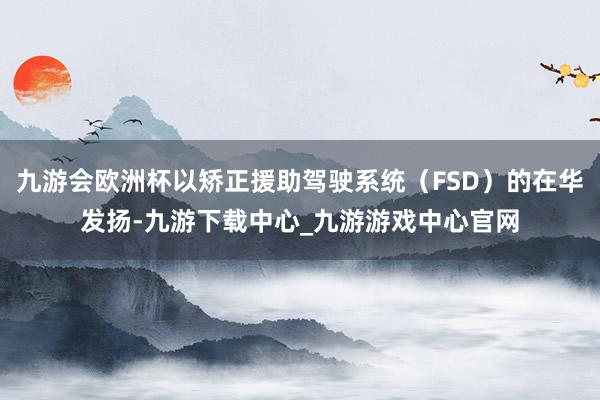 九游会欧洲杯以矫正援助驾驶系统（FSD）的在华发扬-九游下载中心_九游游戏中心官网